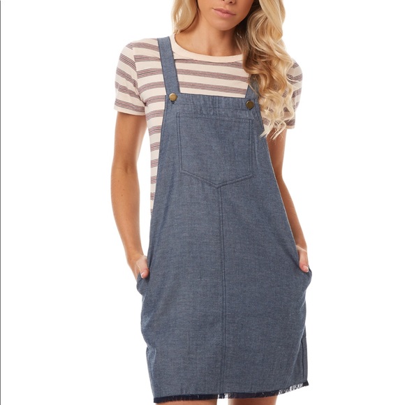LILYA Denim Overall Dress - Picture 1 of 5